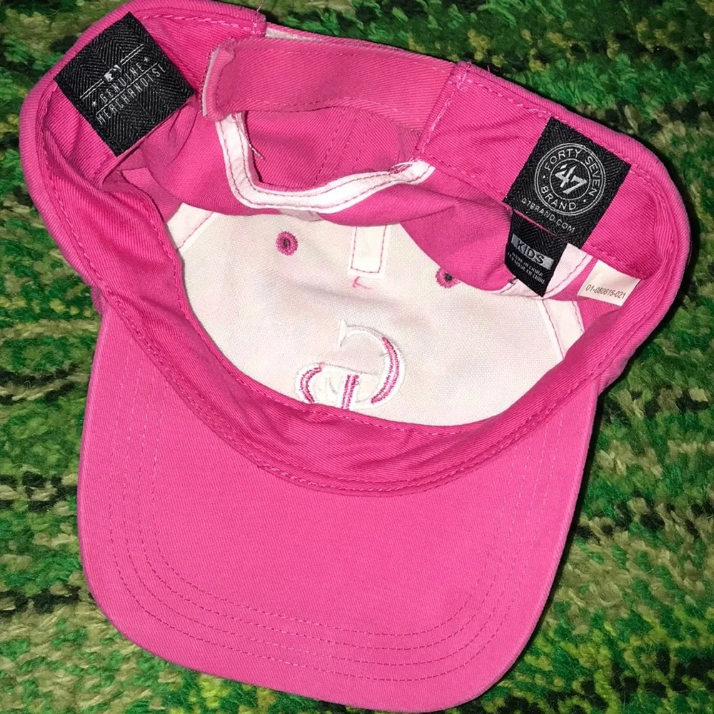 Colorado Rockies Kids Pink Floral Pattern Cap with CR Logo